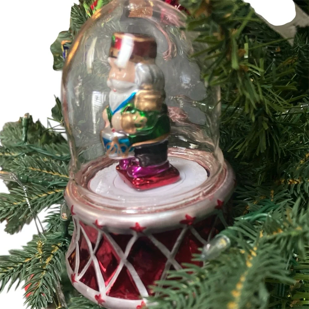 Mr. Christmas Dome Nutcracker Spinning Ornament Music Box Plays Sugar Plum Fairy